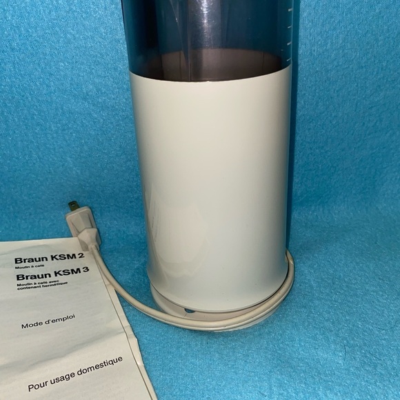 BRAUN Aromatic Coffee Grinder for coffee beans model #KSM 2 vintage tested white - Picture 4 of 11